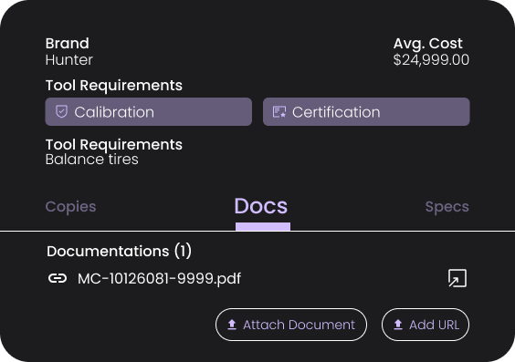 Documentation screen